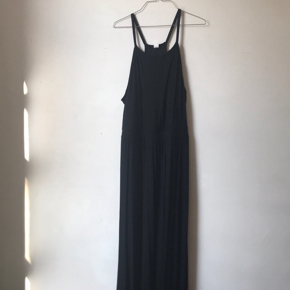 Very long black maxi dress (size L tall)